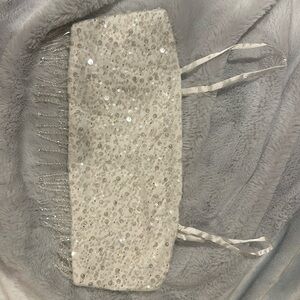 BNWT white sequin crop top